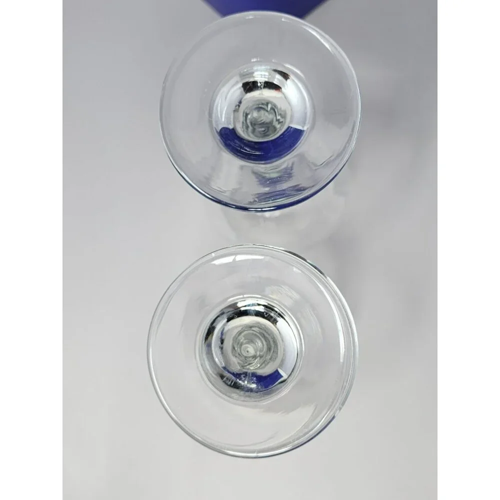Set Of 2 Clear Crystal Glass Wine Glasses Elegant Stemware For Red Or White Wine